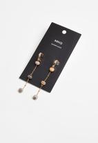 MANGO - Femke earrings - rust & copper
