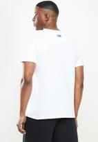 NBA - Rockets icon logo straight hem printed T-shirt - white
