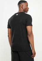 NBA - Rockets icon logo straight hem printed T-shirt - black