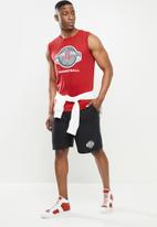 NBA - Rockets red retro vest straight hem - red