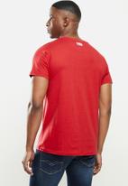 NBA - Heat icon logo straight hem printed T-shirt - red