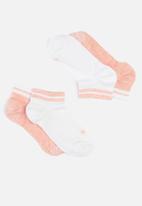 PUMA - Girls 2 pack secret socks - pink & white 