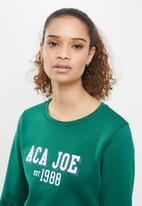 Aca Joe - Basic crew terry dress - green