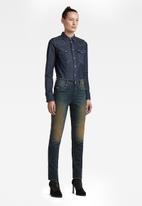 G-Star RAW - Noxer high straight jeans - antic blight green
