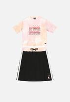 Gloss - Girls dreams tee & skirt set - pink & black