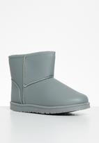 Jada - Piping detail slipper boot - grey