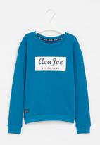 Aca Joe - Tween boys brushed fleece sweater - teal