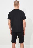 Trendyol - Basic top & shorts pj set - black