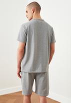 Trendyol - Plain top & shorts pj set - grey