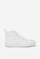Cotton On - Classic high top trainer v - white