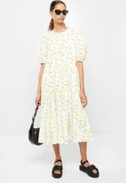 Glamorous - Floral tier dress - yellow