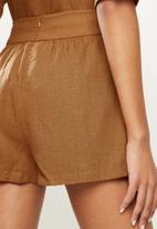 Glamorous - Tie co-ord shorts - rust