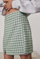 Factorie - Double split mini skirt - adley check_bay