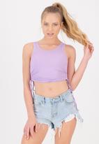 The Lot - Stop it ruche crop - lilac