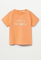 MANGO - T-shirt world - orange