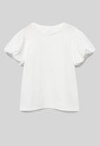 MANGO - T-shirt plume - white