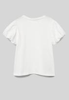 MANGO - T-shirt plume - white