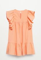 MANGO - Ruffled dress kathi - orange