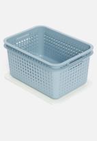 Litem - Set of 2 myroom i basket with lid large - blue