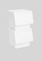 Litem - Set of 2 roomax sliding living box large - white