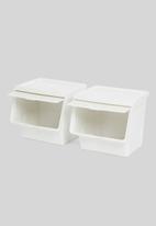 Litem - Set of 2 roomax sliding living box large - white