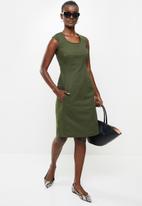 AMANDA LAIRD CHERRY - Mona dress - olive