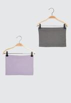 Trendyol - 2-Pack seamless sports bra - purple & grey