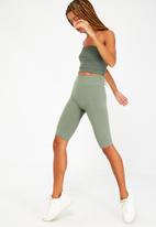 Trendyol - 2-Pack seamless sports leggings - green & black