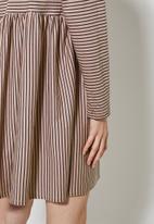 Superbalist - Striped babydoll dress - neutral & black stripe