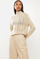 dailyfriday - Cable knit jumper - stone