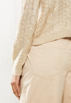 dailyfriday - Cable knit jumper - stone