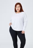 Cotton On - Curve active long sleeve top - grey marle