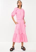 Me&B - Miss candy raglan bellow sleeve dress - pink