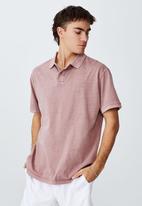 Cotton On - Oversized washed polo - dirty burg