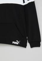 PUMA - Puma power colorblock hoodie b - white & black