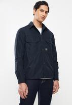 G-Star RAW - 2 Flap pocket relaxed long sleeve overshirt  - mazarine blue