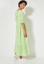 Superbalist - Tiered maxi dress -  lime condensed ditsy