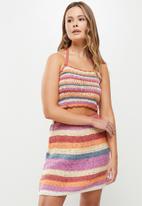 Cotton On - Rainbow stripe halter - multi