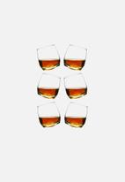 Sagaform - Whiskey rocking tumbler set of 6 - clear