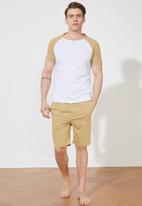 Trendyol - Raglan short sleeve top & shorts sleep set - beige