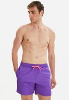 Trendyol - Contrast drawstring swimshorts - purple