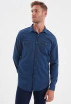Trendyol - Double pocket long sleeve shirt - indigo