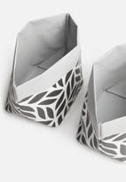 Inspired Vision Studios - Angella set of 2 canvas planters - black & white
