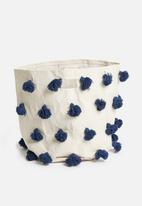 Sixth Floor - Dobby toy basket - natural & navy