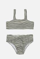 Gloss - Stripe 2 piece bikini set - off white