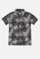 Quimby - Boys tropical shirt - grey