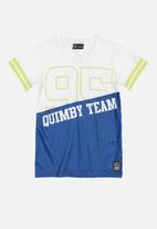 Quimby - Boys T-shirt with mesh detail - white