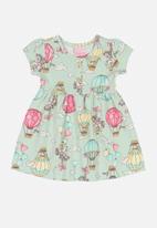 Quimby - Baby girls printed dress - green
