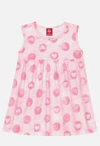 Bee Loop - Baby girls printed dress - light pink