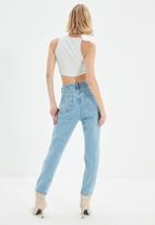 Trendyol - High waist mom jeans - light blue